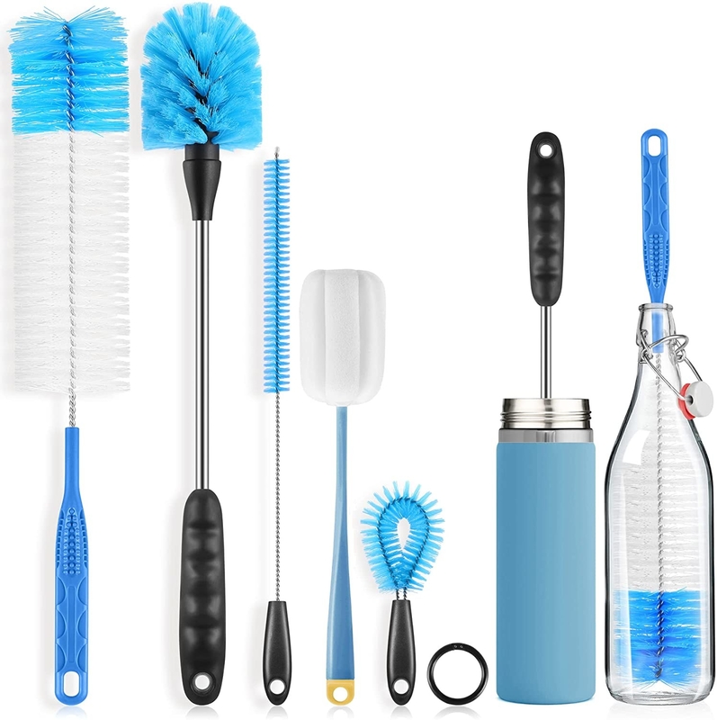 buy Long Handle Bottle Cleaner Brush Set 5 Pack PP Material online manufacturer