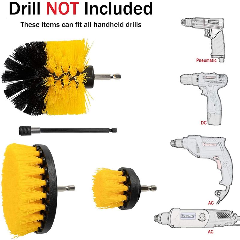 buy 4 Pack Wheel Supplies Kit Fit Tire  Detailing Drill Brush Set online manufacturer
