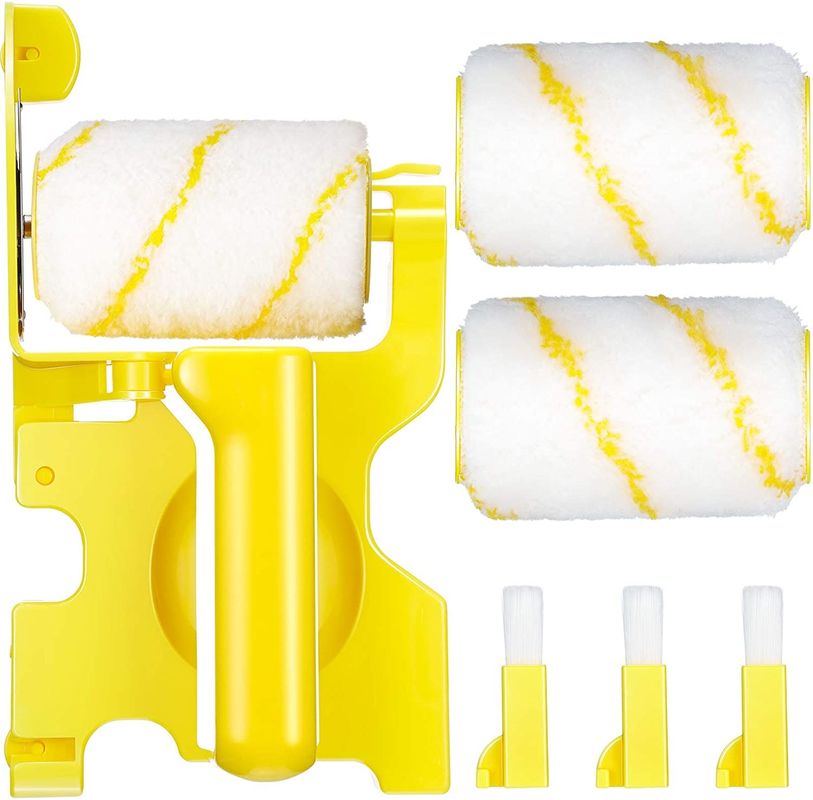Clean  Cut Paint Edger Roller Brush HandHeld With 2 Brush 2 Replacement Roller