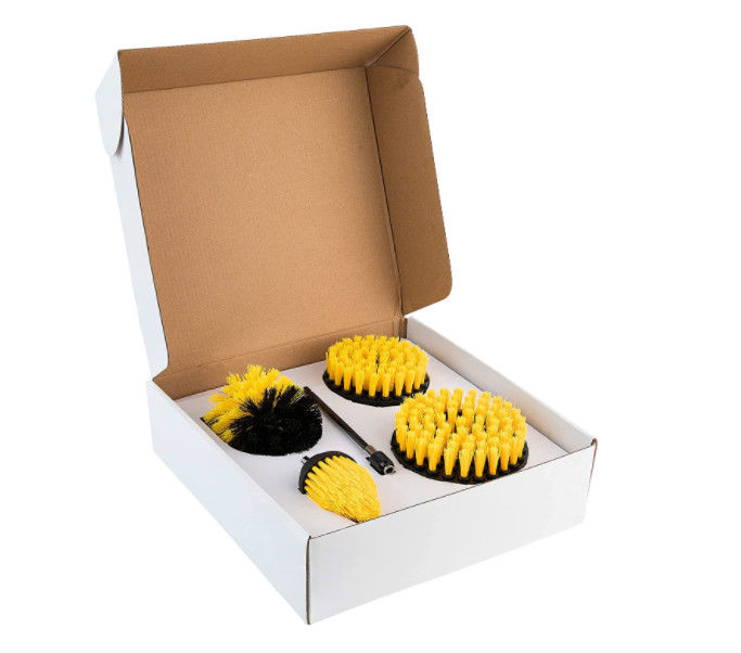 buy Angled Corner Drill Scrub Brush Attachment 4Pcs 20mm Medium Bristle online manufacturer