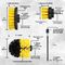 4 Pieces Drill Brush Attachment Set with Extension rob For Cleaning Grout,Wheel,Tub,ect