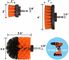 Power Scrub 3 Piece Drill Brush Set Polypropylene Nylon Red Color 3.5&quot;