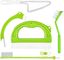 5.9cm Tile Green Grout Scrubber Brush With Handle 7.9in Nylon Bristle