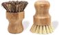 Portable 3.2inch Natural Bamboo Dish Scrub Brush Set 2pcs Great Flexibility