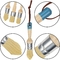Pure Bristle Wax Paint Brush 3 PCS Round For Lime Paint Milk Paint